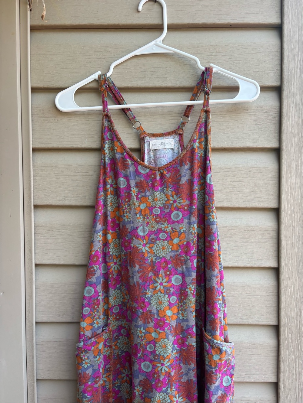 Natural Life Lucy jumpsuit floral pockets boho hippie size M - Picture 4 of 7